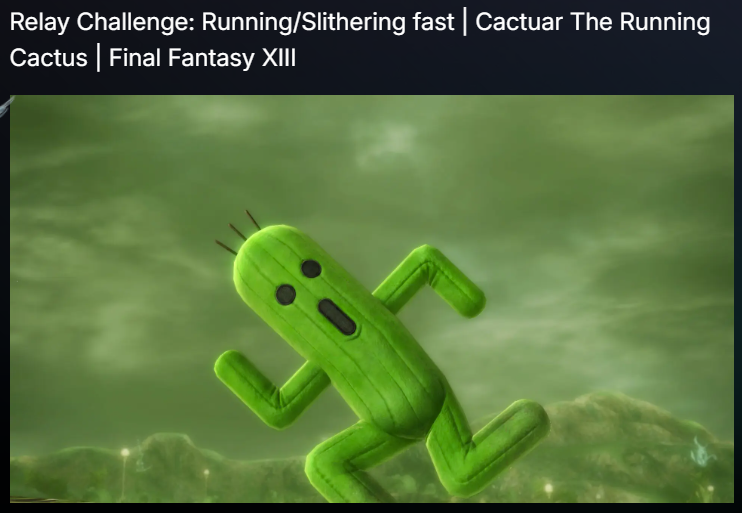 A cactus running